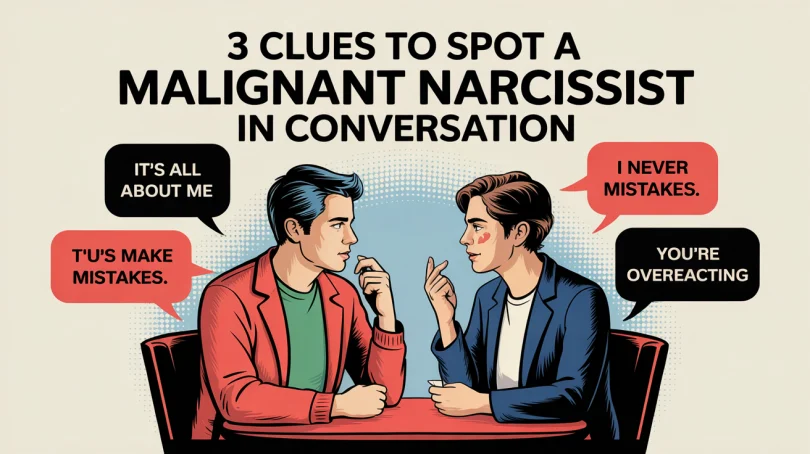 3 Clues to Spot a Malignant Narcissist in Conversation