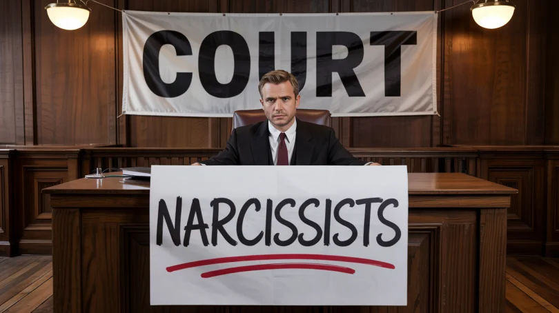 When narcissists are taken to COURT